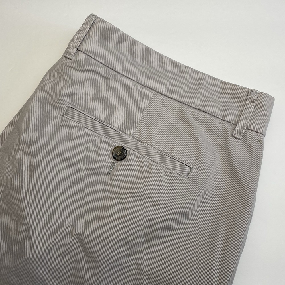 Peter Manning Chino Shorts Men 36 Grey 5 Inch Inseam Cotton Twill Flat Front - Picture 2 of 9